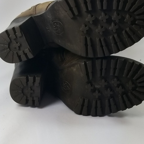 ASH Rolls Studded Brown Heeled Boots 37 - Picture 2 of 12